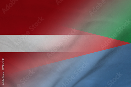 Latvia and Eritrea national flag transborder relations ERI LVA