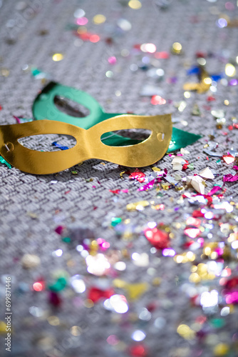 new Year party accessories on the floor