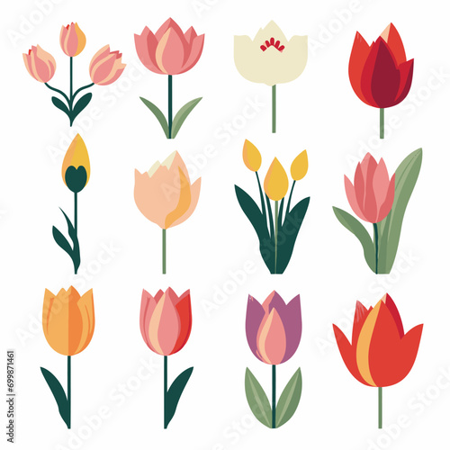 Wallpaper Mural vector collection of tulip flower Torontodigital.ca