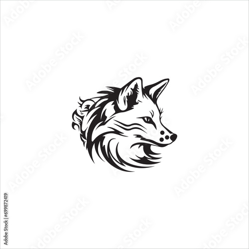 fox art back view logo Abstract template logo design vector © Sk Designer2055