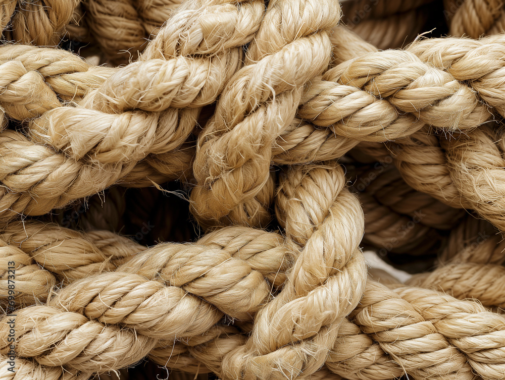 Close up texture of Knotted rope, background Close up texture of Knotted rope, background