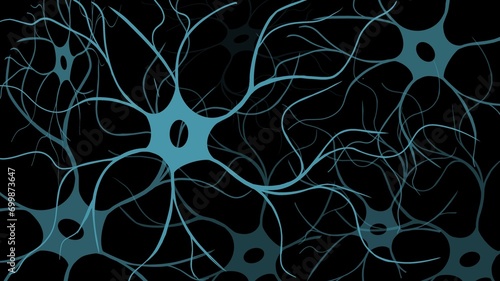 Illustration of Neuron Cells' Electrical Activity