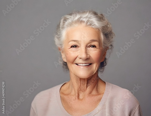 Pretty senior elderly woman portrait