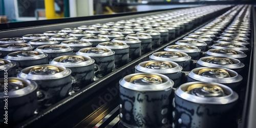 Automated Beverage Can Production Line. Generative ai