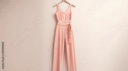 Minimalistic view of a Peach Fuzz jumpsuit, an effortless and stylish choice for any occasion.