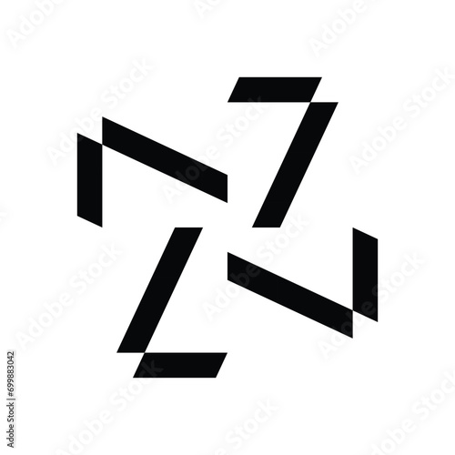 CERAMIC DESIGN LOGO MONOGRAM THAT SHAPES THE LETTER "L" AND IS ROTATED. WHITE BACKGROUND.