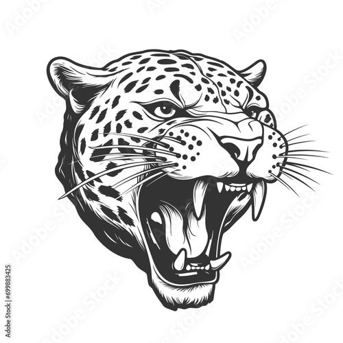 Jaguar Illustration Clip Art Design Shape. Animal Silhouette Icon Vector.