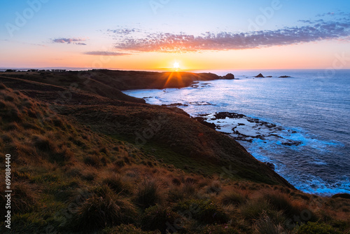 sunset over the sea