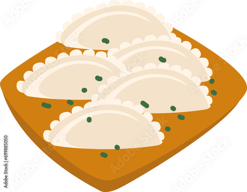 jiaozi chinese food illustration 