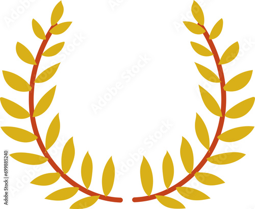 laurel leaves graduation illustration  
