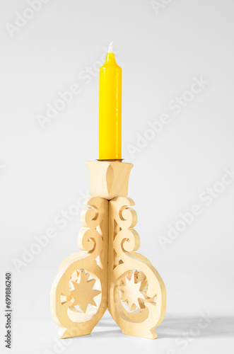 Vintage candle holder on ta...