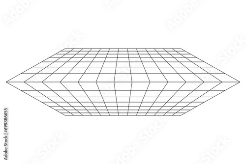 Perspective grid room background vector illustration.