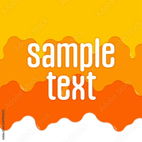 フレーム素材_垂れた液体_オレンジ