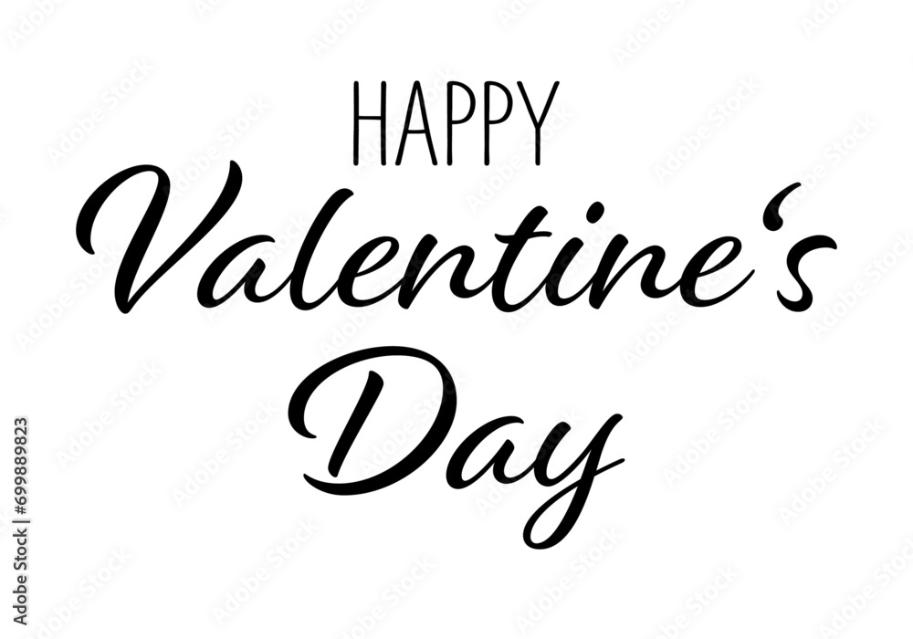 Happy Valentine's Day - text on a transparent background
