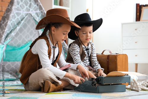Cute little cowboys with ty...