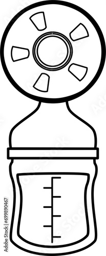 Breastfeeding equipment doodle, breast pump doodle