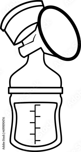 Breastfeeding equipment doodle, breast pump doodle