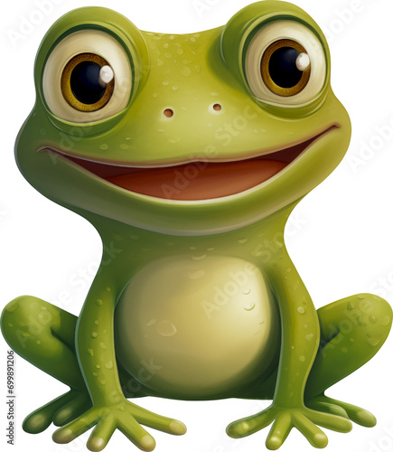 Cute frog cartoon illustration