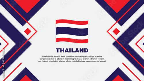 Thailand Flag Abstract Background Design Template. Thailand Independence Day Banner Wallpaper Vector Illustration. Thailand Illustration