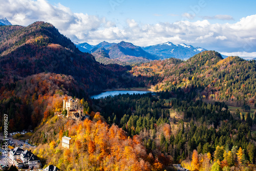 Hohenschwangau in the fall foliage