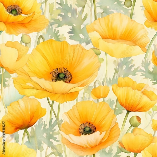 A Vibrant Field of Orange Poppies Against a Blue Sky © Misbakhul
