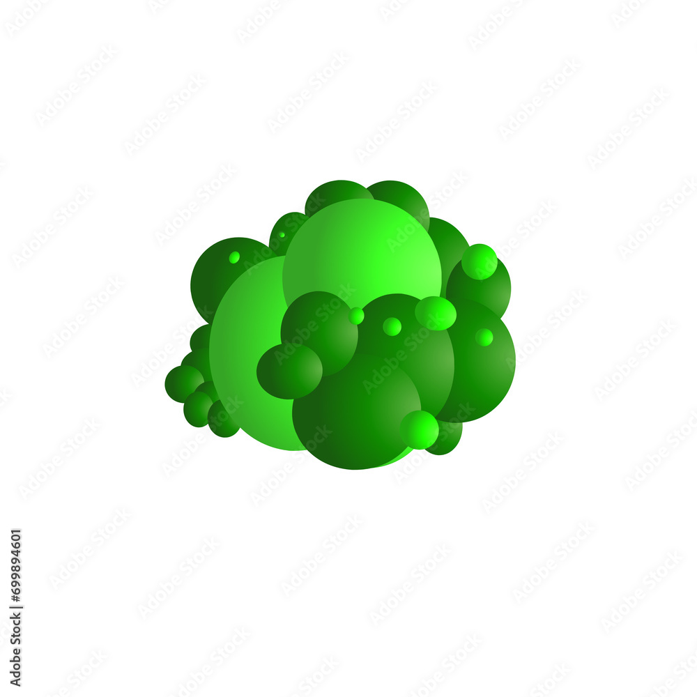 Green virus form of disease on Transparent background Green virus form of disease on Transparent background