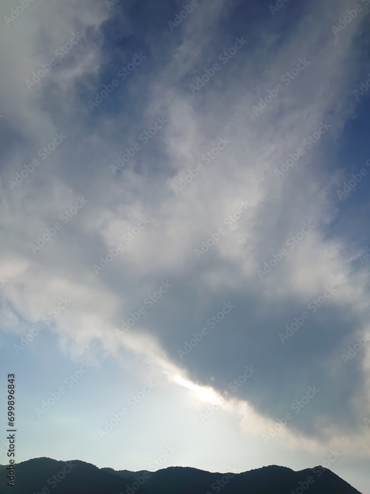 clouds over the mountains