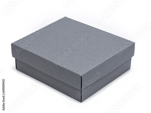 gray gift box isolated on white background