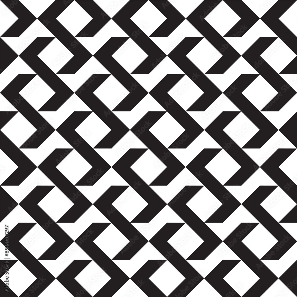 Seamless abstract geometric interlocking pattern Seamless abstract geometric interlocking pattern