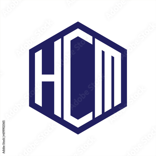 letter hcm logon design