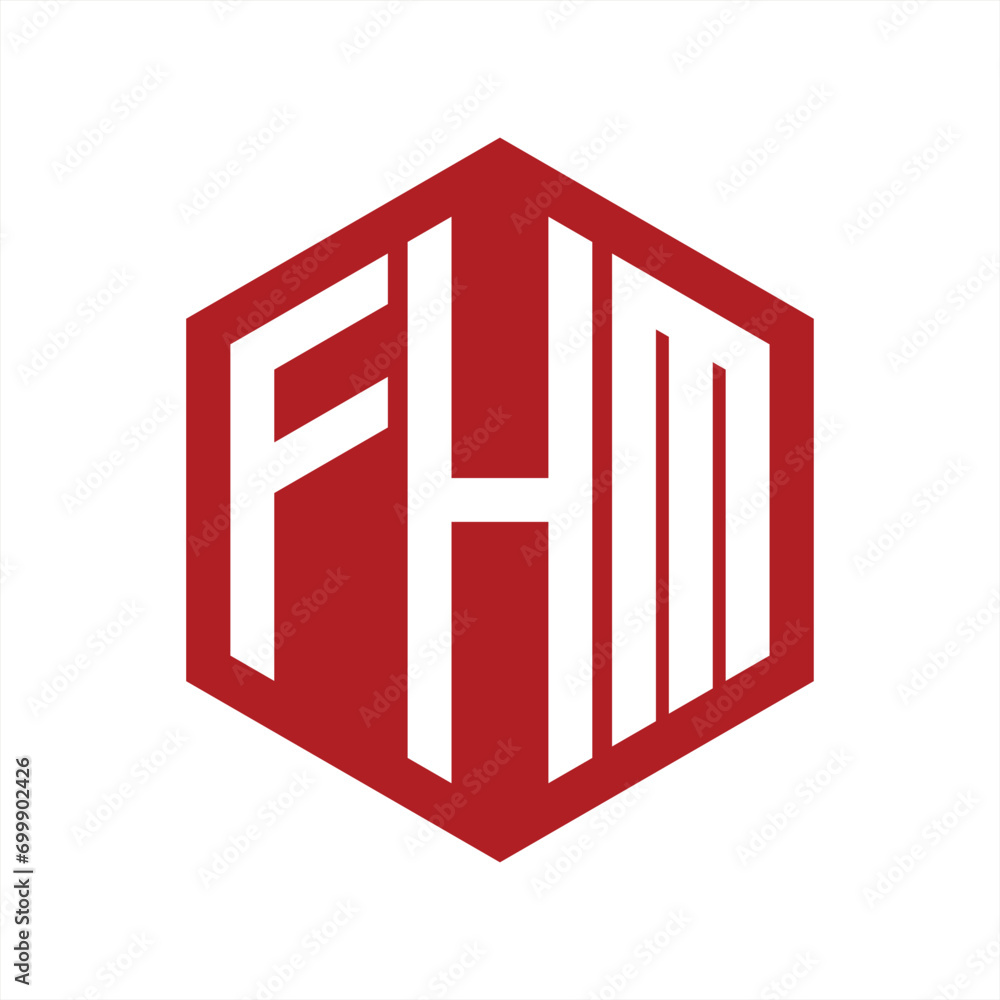 Fototapeta premium letter fhm logo design