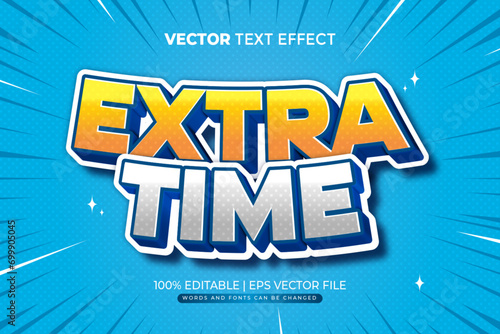Extra Time Editable Text Effect