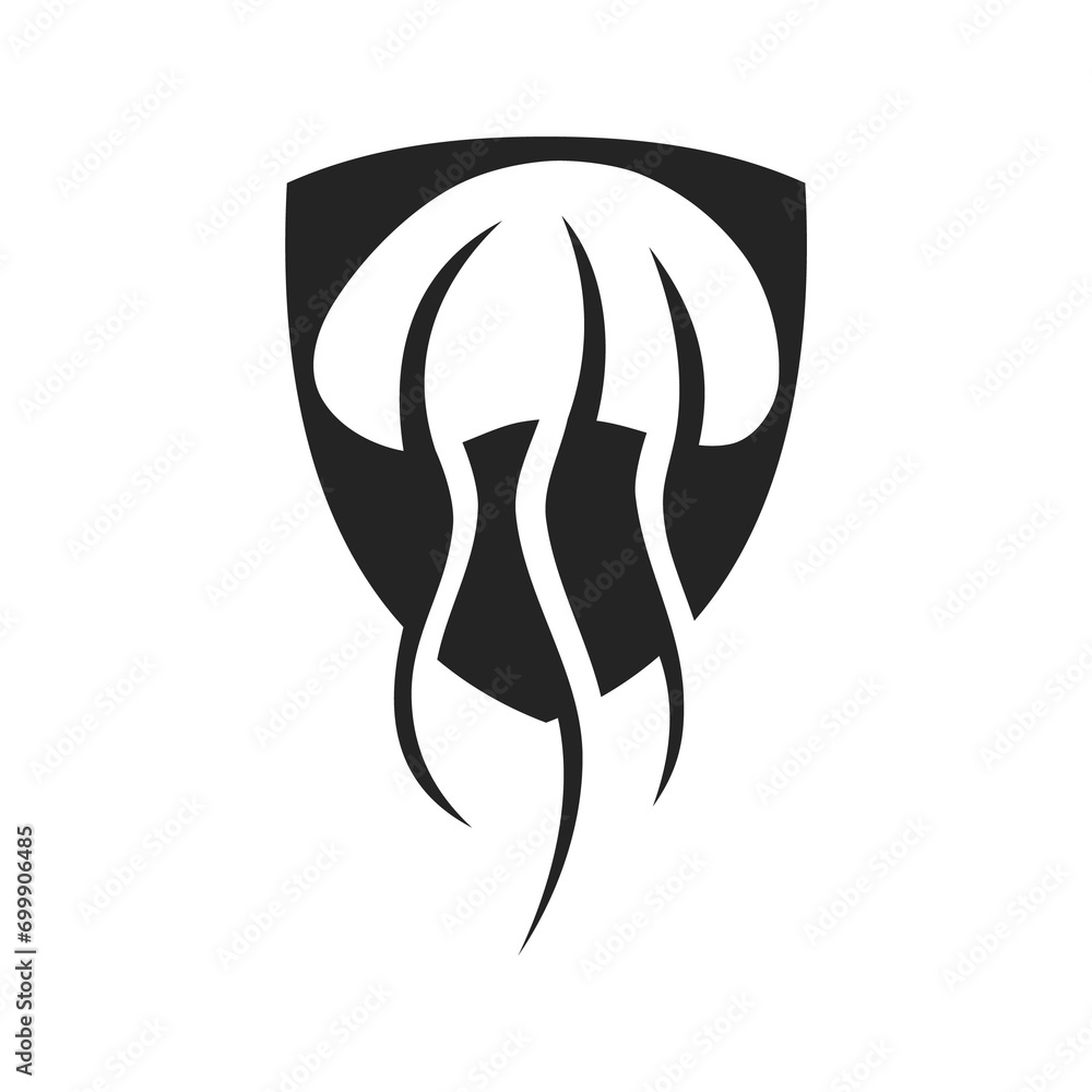 Jellyfish Logo template Isolated. Brand Identity. Icon Abstract Vector graphic Jellyfish Logo template Isolated. Brand Identity. Icon Abstract Vector graphic