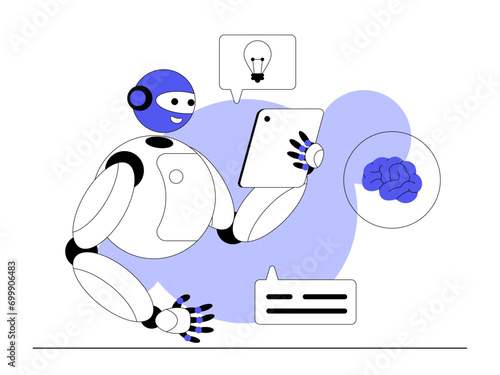 Robotic idea. Robotic technology illustrations. © roundsquid