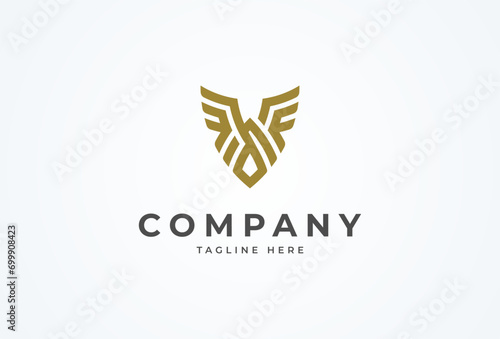 Initial A or AY Eagle logo  modern letter A and Y forming Eagle Bird design logo  flat design logo template element  vector illustration