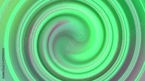 Green abstract animated motion background with water  flow spiral curve