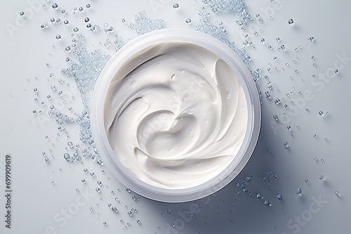 face cream on white background photo