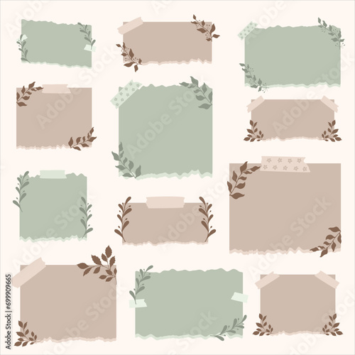 set of frames paper torn