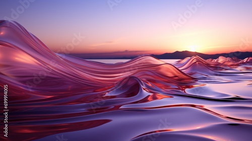 Lavender Dreams: High-Res Tech Waves in Silver Elegance - Elevate Your Screens with 64K Beauty!, Generative AI