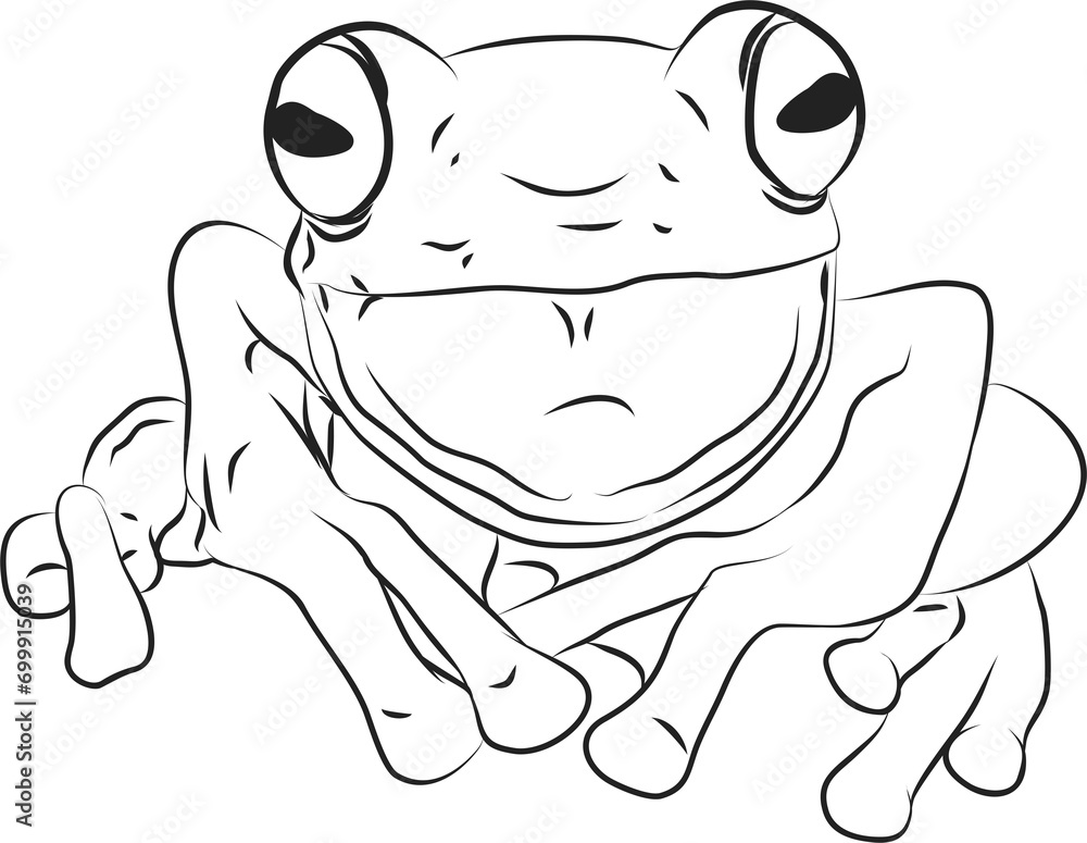 Obraz premium frog cartoon illustration