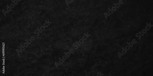 Old texture of blackboard and chalkboard rough background. Panorama dark grey black slate background or texture. Vector black concrete texture. Stone wall background.