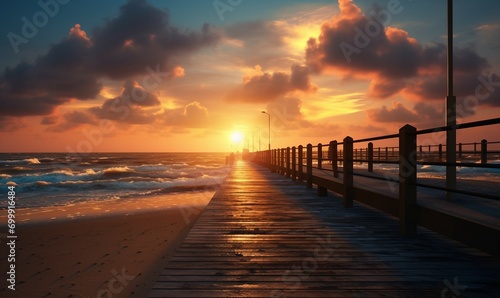 sunset at the pier © Digital Waves