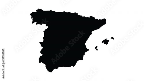 Animation forms a map icon of Spain photo