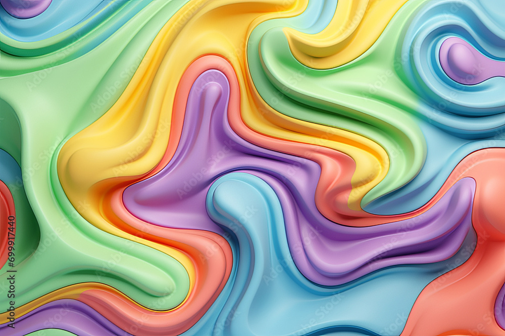 Obraz premium Abstract Colorful Shapes Background Generated By AI