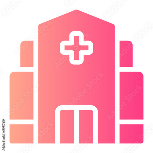 hospital gradient icon