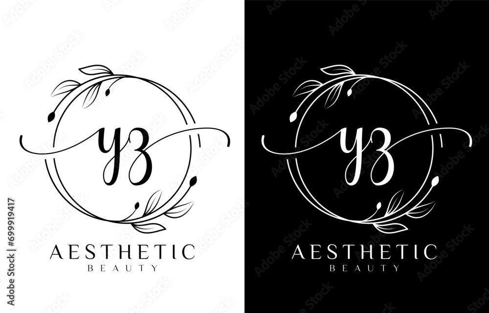 Fototapeta premium Letter Z Beauty Logo with Flourish Ornament
