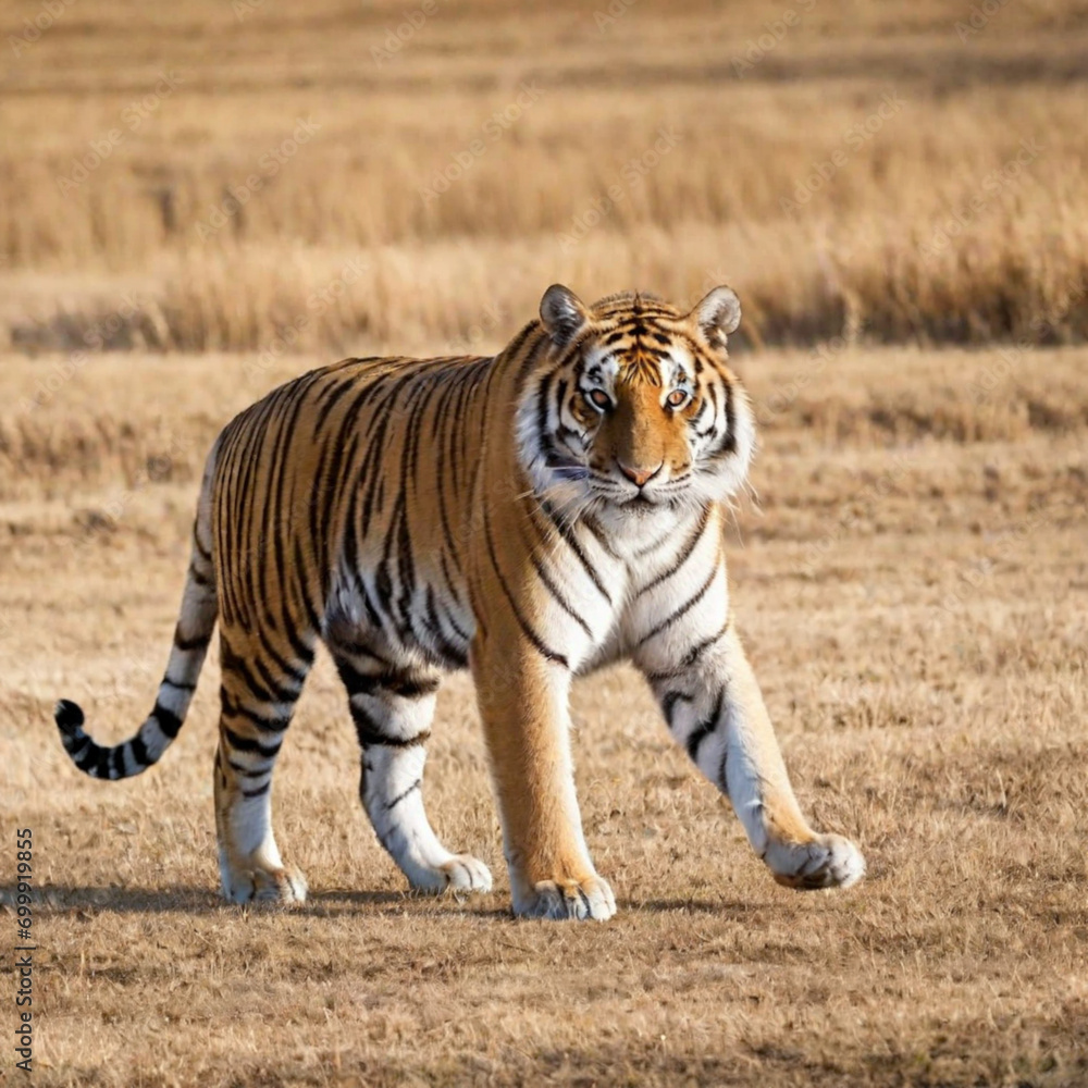Naklejka premium A tiger on a wild background, animal, environment