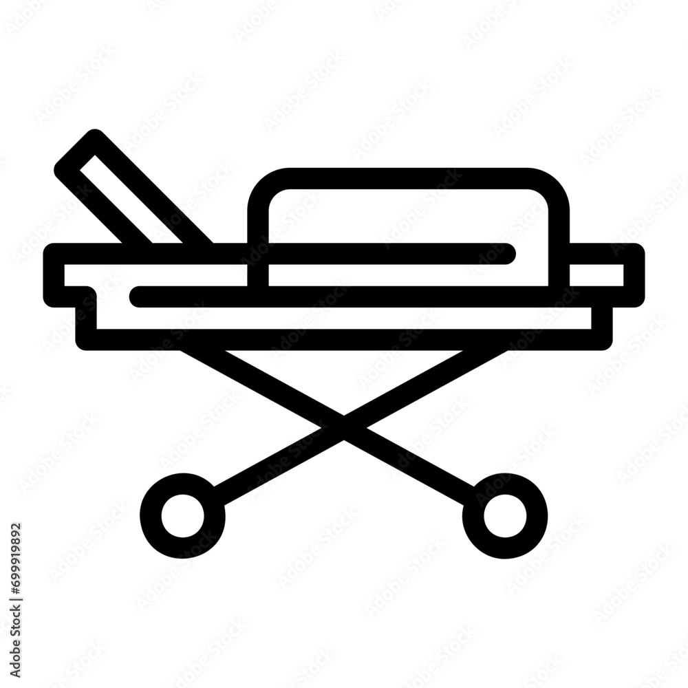 medical stretcher line icon medical stretcher line icon