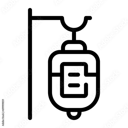 blood bag line icon