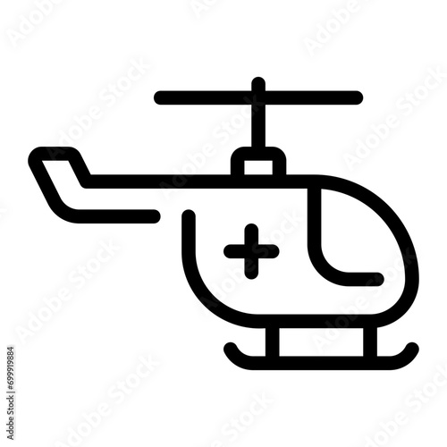 helicopter line icon